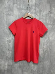 POLO RALPH LAUREN ポロ ラルフローレン ロゴ刺繍 Tシャツ sizeS/赤  ■◆ メンズ