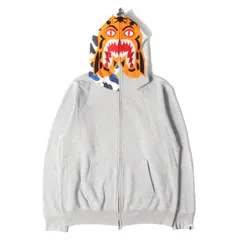 A Bathing Ape グレー パーカー L A BATHING APE（アベイシングエイプ）の「SHARK FULL ZIP HOODIE