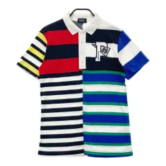 サイズ：5 PEARLY GATES パーリーゲイツ  半袖ポロシャツ ボーダー柄 ホワイト系 [240101214419]# ゴルフウェア メンズ