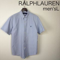 RALPH LAUREN シアサッカーボタンダウンシャツ　メンズL