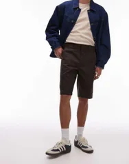 【送料無料】 ディッキーズ メンズ ハーフパンツ・ショーツ ボトムス Dickies 874 11 inch shorts in dark brown BROWN