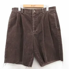 W35/古着 ギャップ GAP ショート コーデュロイ パンツ ショーツ メンズ 00s 太畝 濃茶 ブラウン 25jun03 中古 ボトムス 短パン ショーパン