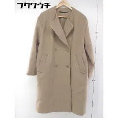 ■ KBF+ ケービーエフプラス URBAN RESEARCH ノーカラー 長袖 ロング コート サイズO ブラウン レディース  【中古】 【1106020012197】