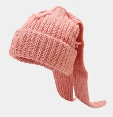 爆発的大人気うさぎ耳ニット帽【ピンク】帽子 韓国 大人気 男女兼用 straykids スキズ チャンビン 兎 ウサギ トエッキ 推し活 ＆TEAM ボイネク お洒落 可愛い うさぎ耳 兎 ラビット