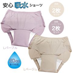 するっとはける 軽失禁ショーツ 尿漏れパンツ レディース インナー 下着 2枚セット