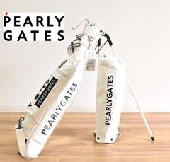 新品 PEARLY GATES ロゴ ワッペン セルフ スタンド ゴルフバッグ ホワイト 053-1984900 パーリーゲイツ キャディバッグ