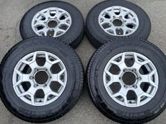 200系ハイエースに！バリ溝！ミシュラン アジリス3 195/80R15C 108/106×マナレイ ユーロデザイン シューティングライダー 中古セット！