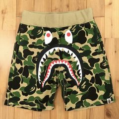 ABC camo green シャーク スウェットハーフパンツ Sサイズ a bathing ape shark sweat shorts BAPE エイプ ベイプ ABCカモ 迷彩