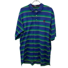 POLO RALPH LAUREN 半袖 ボーダー ポロシャツ XL ブルー グリーン イエロー ポロラルフローレン 古着卸 アメリカ仕入 a707-5478