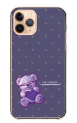 iPhone 12 iPhone12Pro ケース ハードケース アイフォン12 スマホケース テディベア くま 病みかわ 病み可愛い パステル 地雷系 量産型 ダーク グリーン パープル カラー04