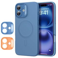 ウインターブル Cloudシリーズ ソフトマイクロファイバーライニング ケース対応 いphone16 ケース ケース アイフォン16 傷防止 フルスクリーン&カメラ保護 耐衝撃 滑らか・スリムなシリコンケース マグネット充電対応 MagSafe付き 16 iPのサムネイル