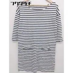 ◇ Spick & Span ボーダー スパンコール 長袖 ミニ ワンピース ホワイト ネイビー レディース 【中古】 【1104190005346】
