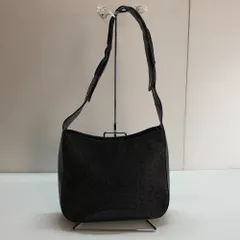 □□CELINE セリーヌ マカダム ワンショルダーバッグ MC99/1 ブラック