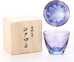 【GLASS-LAB】グラス・ラボ 「花火」 お酒を入れると模様が広がる不思議なグラス 【木箱入り】 江戸切子 砂切子 被せ硝子 ぐい吞み ギフト 日本製