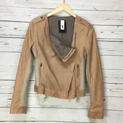 羊革/ラムレザー/裏地レースライナー付き/ライダースジャケット【150~155cm程度?/ブラウン】パンチング加工/◆L78<sale>のサムネイル