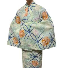 R-1349　浴衣　ゆかた　綿100％　裄68センチ　レディース
