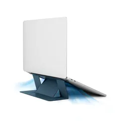 MOFT Cooling Stand ノートパソコンスタンド 2段階に調整でき 粘着式 MacBook対応 耐久性向上 放熱効果 瞬時セットアップ (グラフェン特製版 ブルー) 1のサムネイル