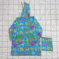 ◇ Φ BREEZE ブリーズディズニー キャラデザイン 長袖 レインコート サイズ115～135 ブルー系 キッズ E  【1508060023438】