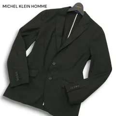 MICHEL KLEIN HOMME ミッシェルクラン オム 通年★  スリム アンコン テーラード ジャケット Sz.46 メンズ 黒のサムネイル