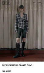 【BOHEMIAN SEOUL】BOHEMSEO BELTED RIDING HALF PANTS [正規品] BELTED RIDING HALF PANTS, BLACK - bohemseo