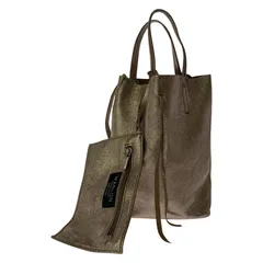 MARLON FIRENZE マーロンフィレンツェ 2WAY レザーハンドバッグ/ブロンズ