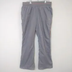 00's　アディダス　adidas　ナイロン系パンツ　レディースXL　グレー　ラメ入り　刺繍ロゴ