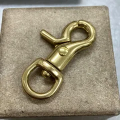 真鍮製 約46mmロブスターフック1点 カラビナキーホルダーパーツ　キーフック　キーリング