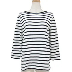 Le minor ルミノア コットン Tシャツ プルオーバー トップス カットソー ホワイト ブラック 白 黒 FREE 8分袖 長袖 ボーダー 綿 背中開き カジュアル