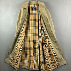 old vintages Burberrys' Burberry Soutien Collar Coat オールド バーバリー ヴィンテージ ステンカラーコート スプリングコート ベージュ 内側ノバチェック柄 96 180