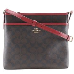 【COACH】コーチ シグネチャー F29210 PVC 茶/赤 レディース ショルダーバッグ