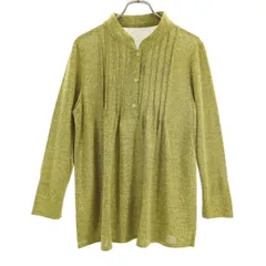 未使用 バンドカラー 長袖 ヘンリーネック カットソー マスタード  レディース 【210518】 【中古】