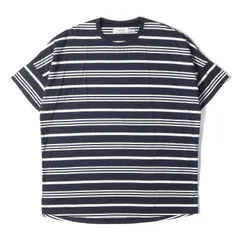 美品 NONNATIVE ノンネイティブ Tシャツ サイズ:1 22W/23S オーバーサイズ ボーダー ヘビーウェイト クルーネック Tシャツ CLERK S/S TEE COTTON JERSEY BORDER ネイビー ホワイト【メンズ】のサムネイル
