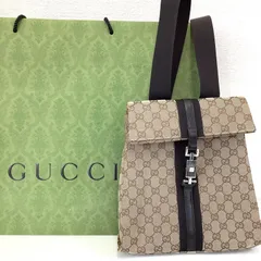 【美品】グッチ ミニリュック キャンバス×レザー ジャッキー GG柄 希少色