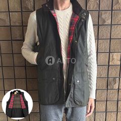 ★出荷の前にプレスをかけて配送★【2024-2025年秋冬物モデル】 Barbour×Baracuta バブアー&バラクータ BRGIL0035UT2888 ワックス ベスト コーディロイ生地使い メンズ オリーブ・ブラック ★2カラー★