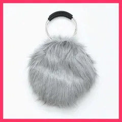 ★スタッフおすすめ★●cachecache リングハンドル 2way ラウンド  今季トレンドのカールファーとストレートファーの選べる2タイプ 上品　おすすめ おしゃれ　★売れ筋★　人気 高見え　高級感