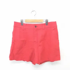 アンタイトル UNTITLED タグ付き パンツ キュロット ショート ジップフライ 麻 リネン混 44 赤 レッド /TT53のサムネイル