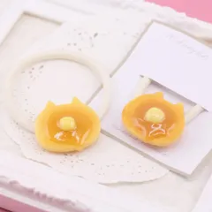 ねこのパンケーキヘアゴム