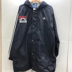 90's adidas TEAM 90年代 アディダス ナイロンジャケット サッカークラブプリント ヴィンテージ フード収納 長袖 ライトアウター ドローコード フロントプリント バックプリント オーバーサイズ ビッグシルエット サイズL ブラック レッド