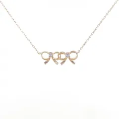 フォリフォリ リボン ダイヤモンド ネックレス 0.04CT