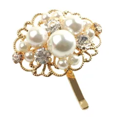 【B：ゴールド×ワンサイズ】[Cream dot. クリームドット公式] ヘアアクセサリー レディース ポニーフック ヘアフック 3タイプ ヘアカフス ヘアゴム シンプル 結婚式 パヴェ パール 大人 上品 エレガント シンプル お呼ばれ 