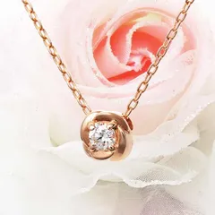 WISP ピンクゴールド ネックレス シンプル ダイヤモンド 彼女 レディース 女性 誕生日 記念日 ギフトラッピング ウィスプ 送料無料 プレゼント クリスマスプレゼント