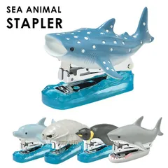 ホッチキス おしゃれ ホオジロザメ ジンベイザメ イルカ ペンギン グソクムシ かわいい デスク用品 インテリア ステープラー 日用品 おしゃれ 新生活 新学期 プレゼント ギフト セトクラフト 動物 モチーフ 文房具 文具 雑貨 ステーショナリー