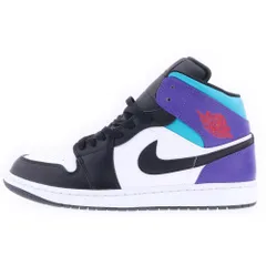 NIKE (ナイキ) AIR JORDAN 1 MID BRIGHT CONCORD エアジョーダン1 ブライトコンコルド ミッドカットスニーカー シューズ ブラック/ブルー US11/29cm DQ8426-154