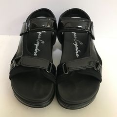Anne Coquine アンコキーヌ　幅が調整できるストラップサンダル　ブラック　S　22～22.5㎝　タ