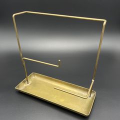 腐食加工を施した真鍮製スタンド②　ハンドメイド　ヴィンテージ感　ディスプレイなどに