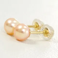 K18YG　ピアス　パール（真珠）　総重量約0.8g
