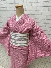 洗える着物　単衣　Lサイズ【20250118-12】単品　ひとえ　仕立て上がり