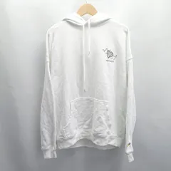 ◇ ⊇ Mark Gonzales マークゴンザレス 長袖 フーディ サイズL ホワイト メンズ E  【1504240011110】