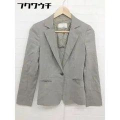 ◇ M premier BLACK エムプルミエブラック シングル 1B 長袖 テーラードジャケット サイズ34 グレージュ レディース  【1109090011534】のサムネイル