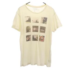 バートン プリント 半袖 Tシャツ S ベージュ系 BURTON ロゴ メンズ 【中古】  【230628】 メール便可